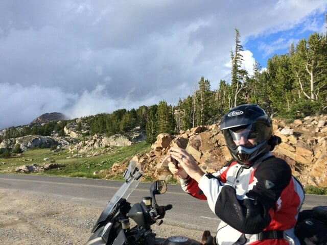 Photo stop on the way down Beartooth Pass, Wyoming, USA (2014)