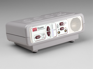 The Doppler Blood Flow Monitor tracks the blood flow in blood vessels that travel in and out of reconstructed areas.