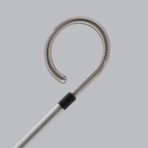 This image shows the curved end of the Resonance stent.