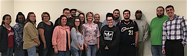 The Achieve Your Degree partnership with Ivy Tech was launched in 2016 as part of transformation. Seth spoke to this group of Cook employees who are all pursuing education through Achieve Your Degree. He described his own experience working toward his Associate's, then Bachelor's, and then Master's degrees -- all while working full time at Cook.